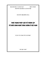 Thực trạng pháp luật về thành lập tổ chức hành nghề công chứng ở việt nam  