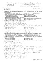 Đề thi môn Sinh học THPT Quốc gia 2018 của Bộ GDĐT mã đề 301