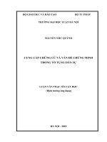 Cung cấp chứng cứ và vấn đề chứng minh trong tố tụng dân sự