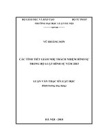 Các tình tiết giảm nhẹ trách nhiệm hình sự trong Bộ luật Hình sự năm 2015