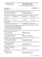 Đề thi môn Sinh học THPT Quốc gia 2018 của Bộ GDĐT mã đề 321