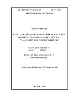 Pháp luật giải quyết tranh chấp về chấm dứt hợp đồng lao động và thực tiễn tại tòa án nhân dân thành phố hà nội  