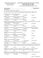 Đề thi môn Hóa THPT Quốc gia 2018 của Bộ GDĐT mã đề 203