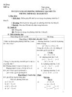 Giao án tự chọn Toán 9 bám sát phương trình bậc 2 HKII (đính kèm file word)