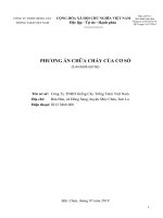 PHƯƠNG án CHỮA CHÁY