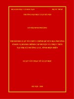 Thi hành luật tổ chức chính quyền địa phương ở đơn vị hành chính cấp huyện và thực tiễn tại thị xã mường lay, tỉnh điện biên  