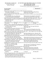 Đề thi môn Sinh học THPT Quốc gia 2018 của Bộ GDĐT mã đề 322