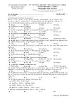 Đề thi môn Hóa THPT Quốc gia 2018 của Bộ GDĐT mã đề 202