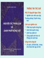 Nguyên tắc và phương pháp phân loại động vật 2019