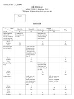 Đề thi lại môn toán 8