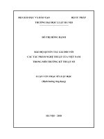 Bảo hộ quyền tác giả đối với các tác phẩm nghệ thuật của việt nam trong môi trường kỹ thuật số