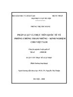 Pháp luật và thực tiễn quốc tế về phòng chống tham nhũng – kinh nghiệm cho việt nam  