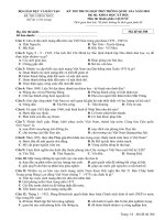 Đề thi môn Sinh học THPT Quốc gia 2018 của Bộ GDĐT mã đề 308