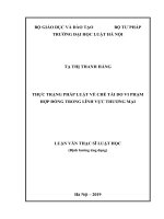 Thực trạng pháp luật về chế tài do vi phạm hợp đồng trong lĩnh vực thương mại  