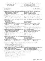 Đề thi môn Sinh học THPT Quốc gia 2018 của Bộ GDĐT mã đề 318