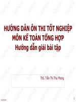 HƯỚNG DẪN ÔN THI TỐT NGHIỆP MÔN KẾ TOÁN TỔNG HỢP Hướng dẫn giải bài tập