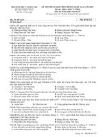 Đề thi môn Sinh học THPT Quốc gia 2018 của Bộ GDĐT mã đề 319