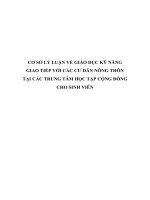 CƠ sở lý LUẬN về GIÁO dục kỹ NĂNG GIAO TIẾP với các cư dân NÔNG THÔN tại các TRUNG tâm học tập CỘNG ĐỒNG CHO SINH VIÊN 