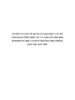 CƠ sở lý LUẬN về QUẢN lý GIÁO dục các kỹ NĂNG GIAO TIẾP, hợp tác và CHIA sẻ CHO học SINH TRUNG HỌC cơ sở ở TRƯỜNG PHỔ THÔNG dân tộc bán TRÚ 