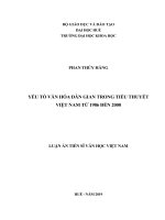 LUẬN ÁN TIẾN SĨ VĂN HỌC VIỆT NAM ĐẶC TRƯNG THƠ VĂN XUÔI VIỆT NAM HIỆN ĐẠI