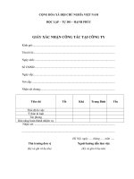 GIẤY xác NHẬN CÔNG tác tại CÔNG TY