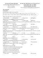 Đề thi thử THPTQG 2019 môn Hóa  THPT Nguyễn Khuyến lần 2