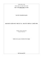 Kịch bản chèo đầu thế kỷ XX   truyền thống và biến đổi