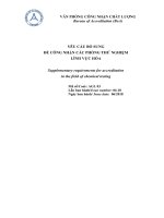 yêu cầu bổ sung để công nhận các phòng thử nghiệm lĩnh vực hóa