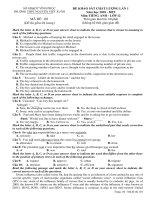 Đề thi thử THPTQG môn Anh 2019  THPT Nguyễn Viết Xuân lần 1