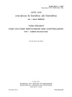 tiêu chuẩn thí nghiệm máy cắt điện cao áp 62271 1