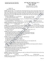 Đề thi thử THPTQG môn GDCD 2019  THPT Nguyễn Viết Xuân lần 1