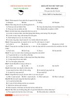 Đề thi thử môn Sinh 2019 THPT Lê Văn Hưu lần 1 giải chi tiết