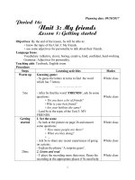 GIÁO ÁN  ANH 6  UNIT 3  My friends MỚI ( 3 CỘT )