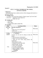 GIÁO ÁN  ANH 6 UNIT 5  NATURAL WONDERS OF THE WORLD MỚI (3 CỘT )