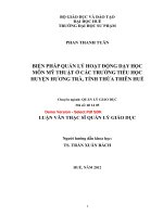 Biện pháp quản lý hoạt động dạy học môn mỹ thuật ở các trường tiểu học huyện hương trà, tỉnh thừa thiên huế (tt) 