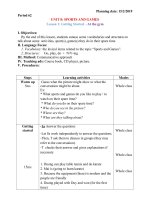 GIÁO ÁN  ANH 6  UNIT 8  SPORTS AND GAMES  MỚI ( 3 CỘT)