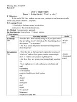 GIÁO ÁN ANH 6  UNIT 7 TELEVISION  MỚI ( 3 CỘT )