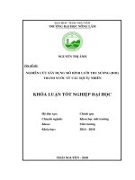 Nghiên cứu xây dựng mô hình lưới thu sương (Hơi) thành nước từ các sợi tự nhiên (Khóa luận tốt nghiệp)