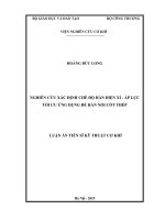 Nghiên cứu xác định chế độ hàn điện xỉ   áp lực tối ưu ứng dụng để hàn nối cốt thép