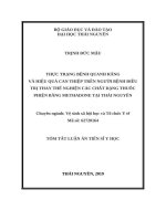 Thực trạng bệnh quanh răng và hiệu quả can thiệp trên người bệnh điều trị thay thế nghiện các chất dạng thuốc phiện bằng methadone tại thái nguyên (tt) 