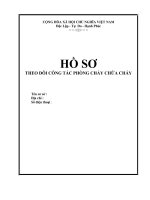 HỒ SƠ và PHƯƠNG án CHỮA CHÁY