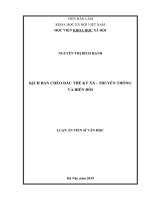 Kịch bản chèo đầu thế kỷ XX  truyền thống và biến đổi (LA tiến sĩ)