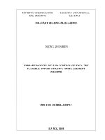 Khảo sát động lực học và điểu khiển vị trí của tay máy hai khâu đàn hồi phẳng theo phương pháp phần tử hữu hạn