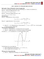 mở đầu về tính đơn điệu của hàm số 