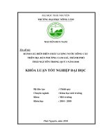 Đánh giá diễn biến chất lượng nước sông Cầu trên địa bàn phường Cam Giá, thành phố Thái Nguyên trong quý I năm 2018 (Khóa luận tốt nghiệp)