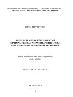 Nghiên cứu phát triển giải thuật tối ưu cấu trúc mạng nơ ron ứng dụng trong điểu khiển hệ phi tuyến tt tiếng anh 