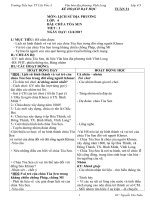 KẾ HOẠCH dạy học LỊCH sử địa PHƯƠNG lớp 4   tiết 1 