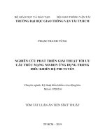 Nghiên cứu phát triển giải thuật tối ưu cấu trúc mạng nơ ron ứng dụng trong điểu khiển hệ phi tuyến tt 