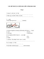 CÁC đề THI tự LUYỆN IOE lớp 5 năm 2019