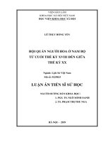 Hội quán người hoa ở nam bộ từ cuối thế kỷ XVIII đến giữa thế kỷ XX